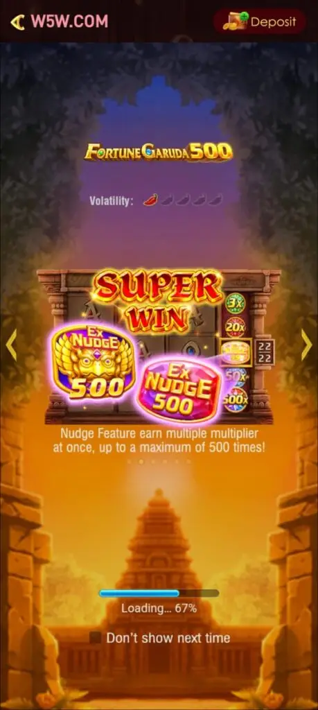 W5W Game app download banner